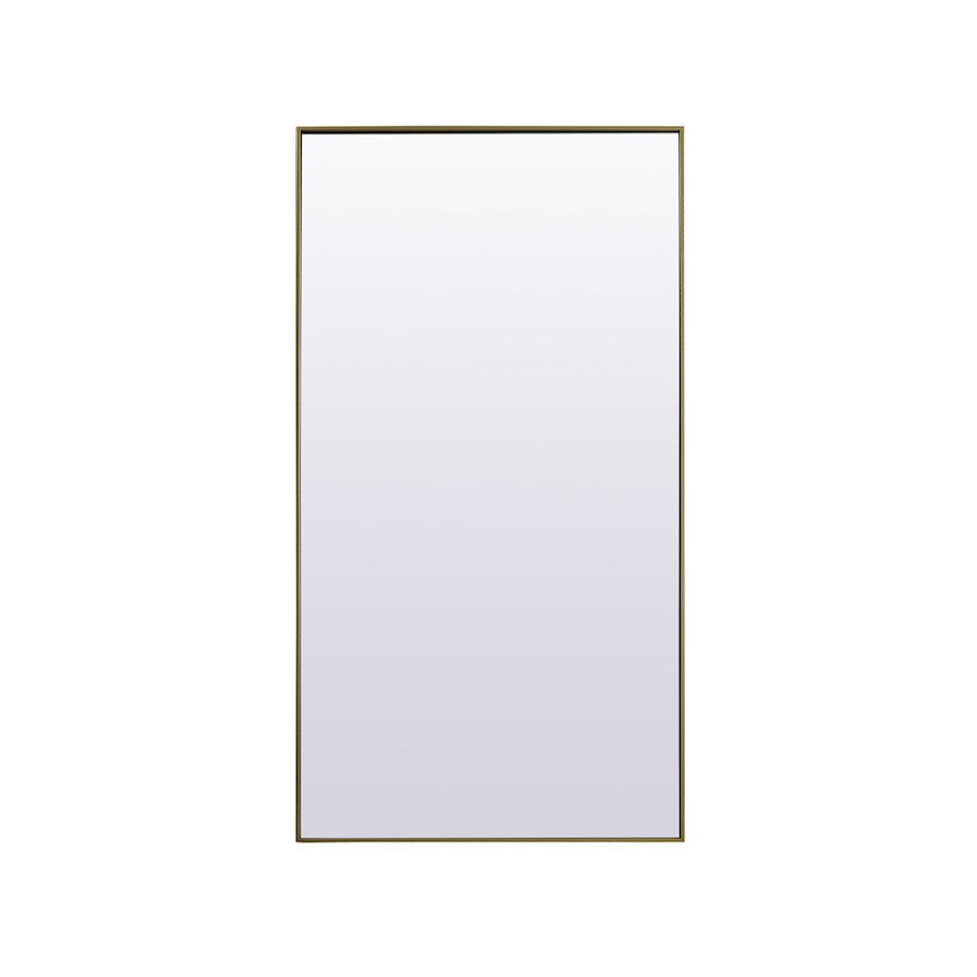 Elegant Decor Eternity Rectangle Full Length Mirror 36X72", Brass