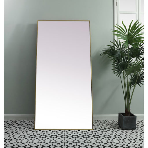 Elegant Decor Eternity Rectangle Full Length Mirror 36X72", Brass