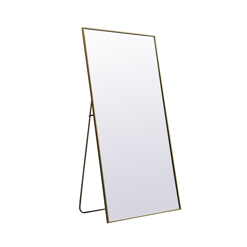 Elegant Decor Eternity Rectangle Full Length Mirror 36X72", Brass