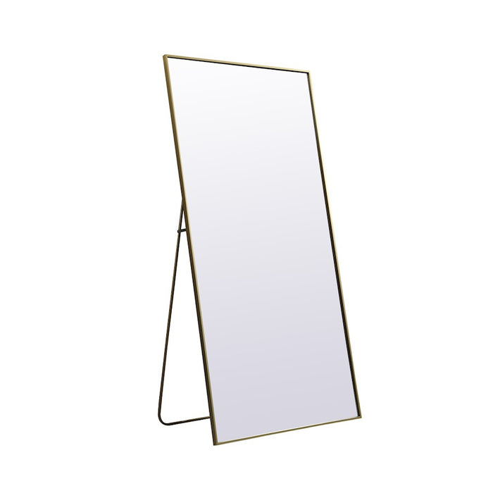 Elegant Decor Eternity Rectangle Full Length Mirror 36X72", Brass