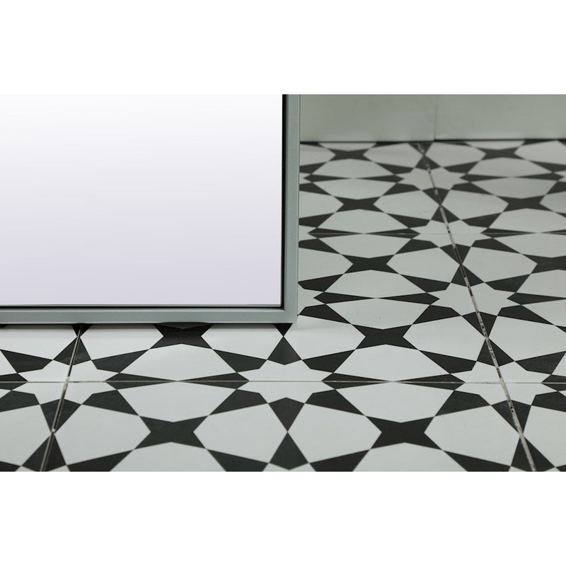 Elegant Decor Eternity Rectangle Full Length Mirror 36X72", Silver