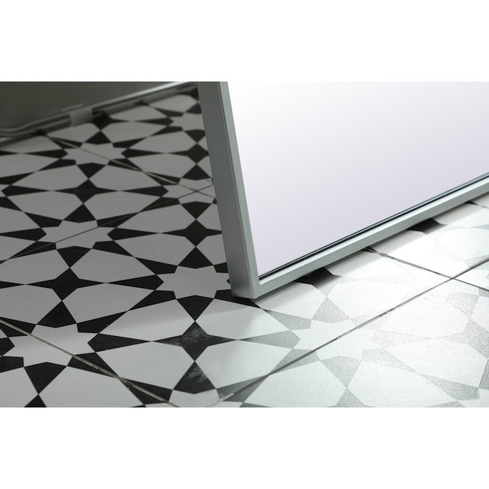 Elegant Decor Eternity Rectangle Full Length Mirror 36X72", Silver