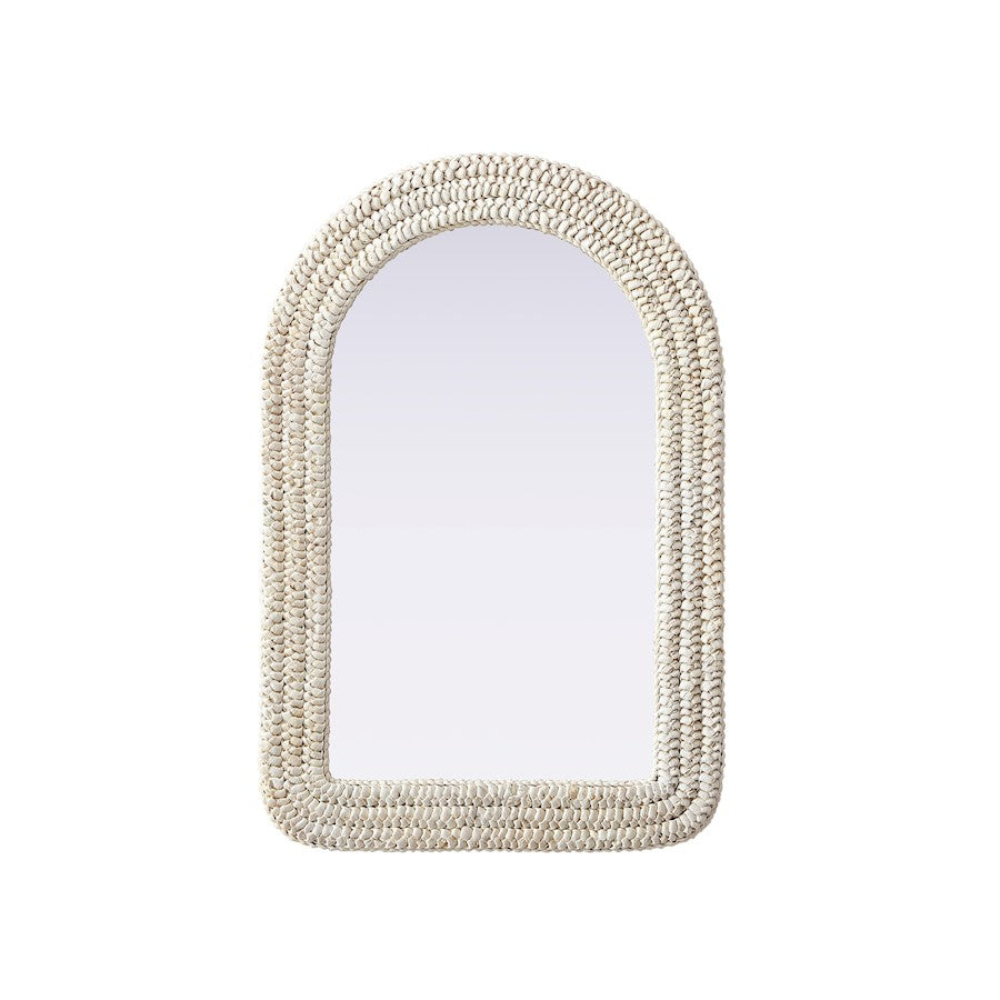 Elegant Decor Arch Cornhusk Mirror 24X36, Linen White - MR4G2436LN