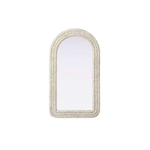 Elegant Decor Arch Cornhusk Mirror 24X42, Linen White - MR4G2442LN