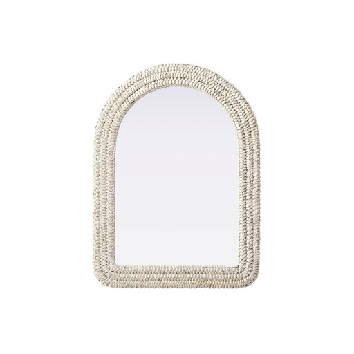 Elegant Decor Arch Cornhusk Mirror 27X36, Linen White - MR4G2736LN