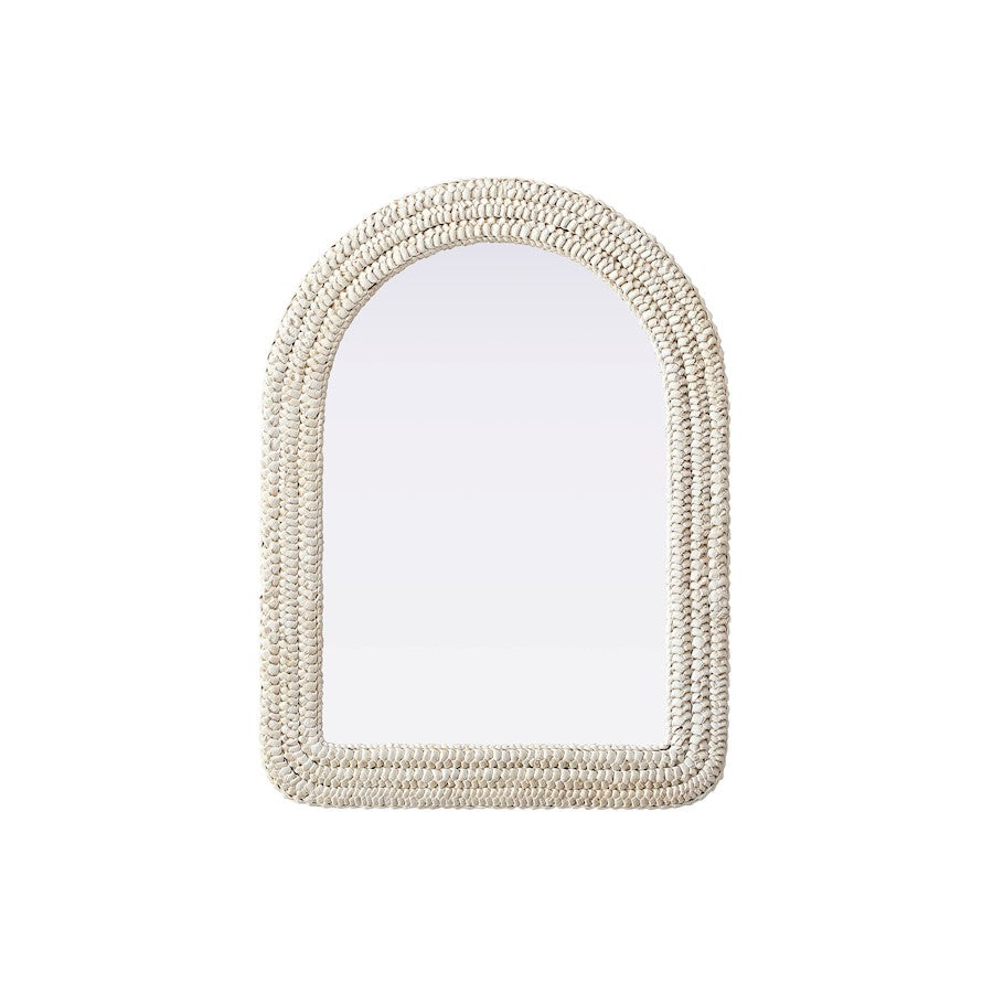 Elegant Decor Arch Cornhusk Mirror 27X36, Linen White - MR4G2736LN