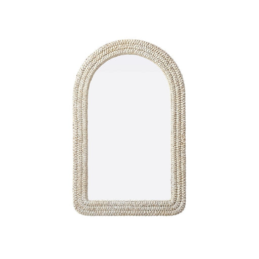 Elegant Decor Arch Cornhusk Mirror 27X42, Linen White - MR4G2742LN