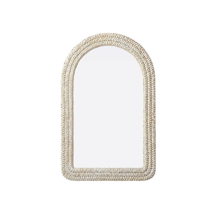 Elegant Decor Arch Cornhusk Mirror 27X42, Linen White - MR4G2742LN