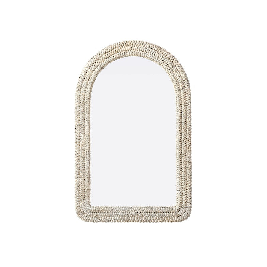 Elegant Decor Arch Cornhusk Mirror 27X42, Linen White - MR4G2742LN