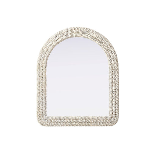 Elegant Decor Arch Cornhusk Mirror 30X36, Linen White - MR4G3036LN