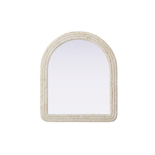 Elegant Decor Arch Cornhusk Mirror 36X42, Linen White - MR4G3642LN