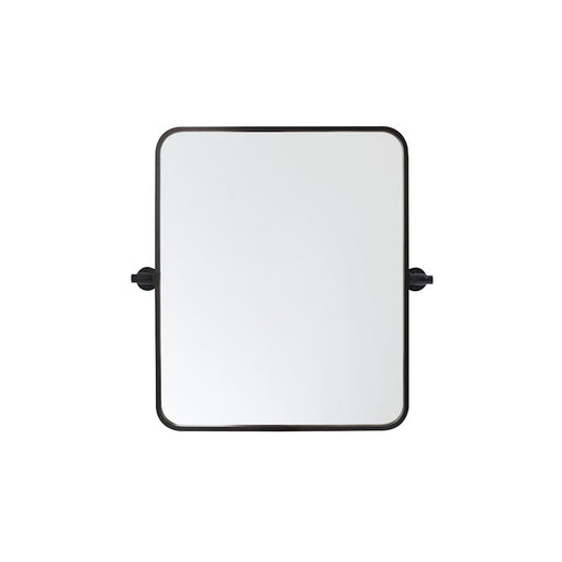 Elegant Decor Everly Soft Corner Pivot Mirror 20X24", Black