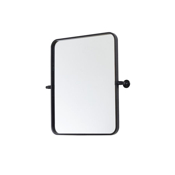 Elegant Decor Everly Soft Corner Pivot Mirror 20X24", Black