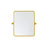 Elegant Decor Everly Soft Corner Pivot Mirror 20X24", Gold