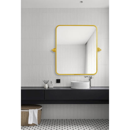 Elegant Decor Everly Soft Corner Pivot Mirror 20X24", Gold