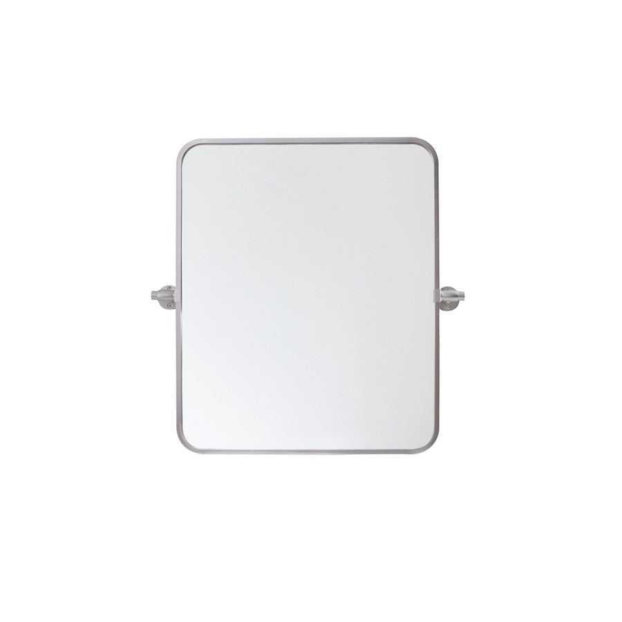 Elegant Decor Everly Soft Corner Pivot Mirror 20X24", Silver