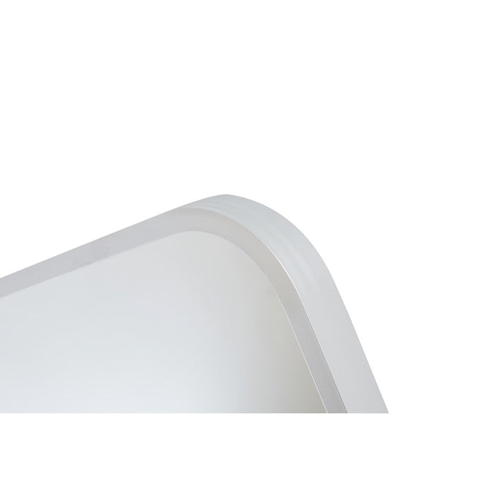 Elegant Decor Everly Soft Corner Pivot Mirror 20X24", Silver