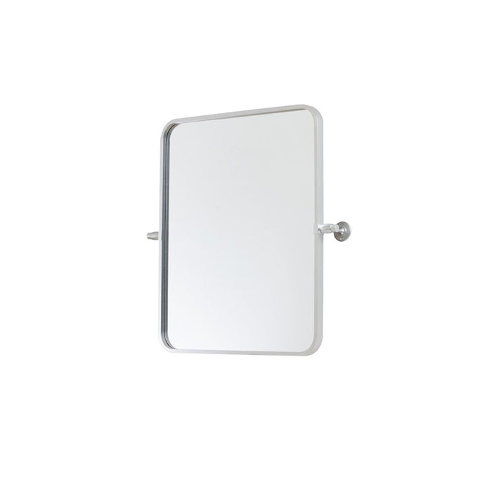 Elegant Decor Everly Soft Corner Pivot Mirror 20X24", Silver