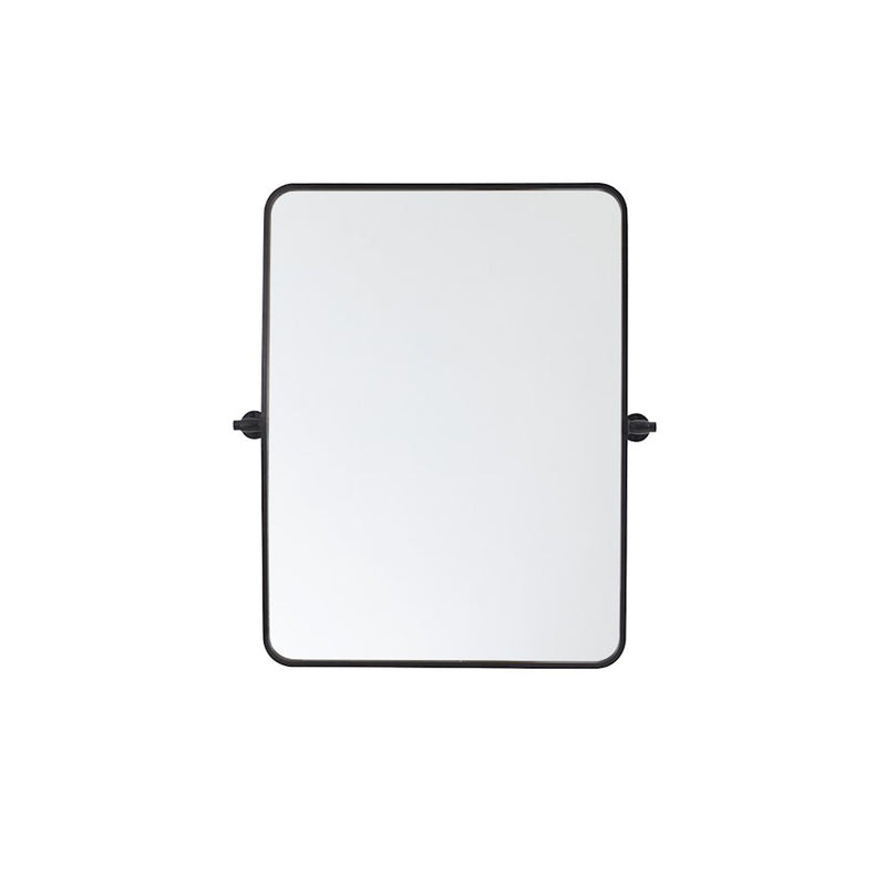 Elegant Decor Everly Soft Corner Pivot Mirror 24X32", Black