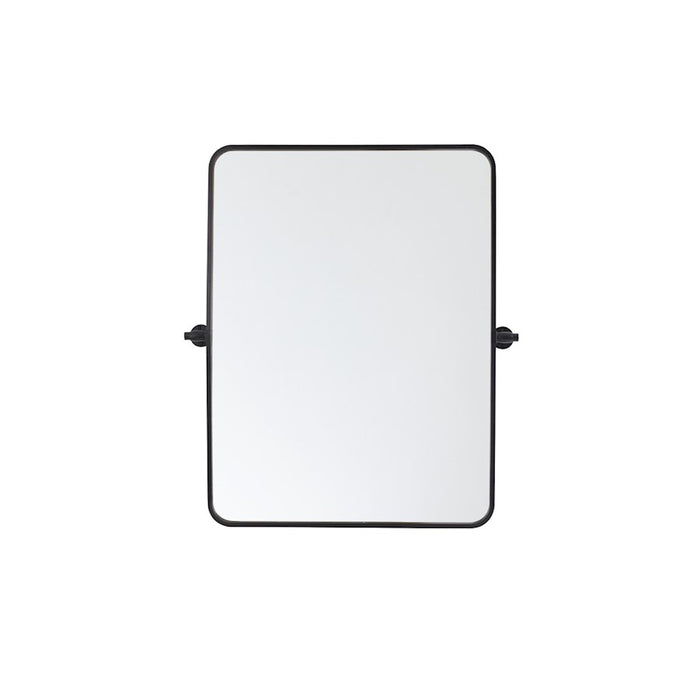 Elegant Decor Everly Soft Corner Pivot Mirror 24X32", Black
