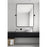 Elegant Decor Everly Soft Corner Pivot Mirror 24X32", Black