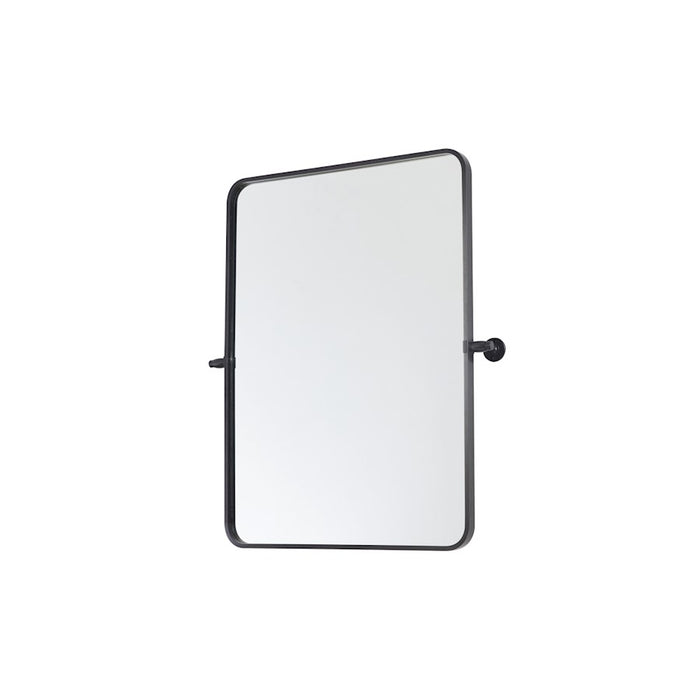 Elegant Decor Everly Soft Corner Pivot Mirror 24X32", Black