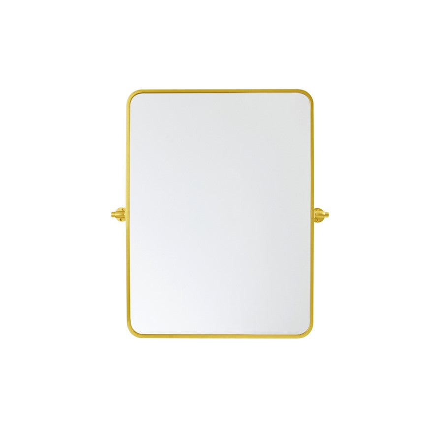 Elegant Decor Everly Soft Corner Pivot Mirror 24X32", Gold