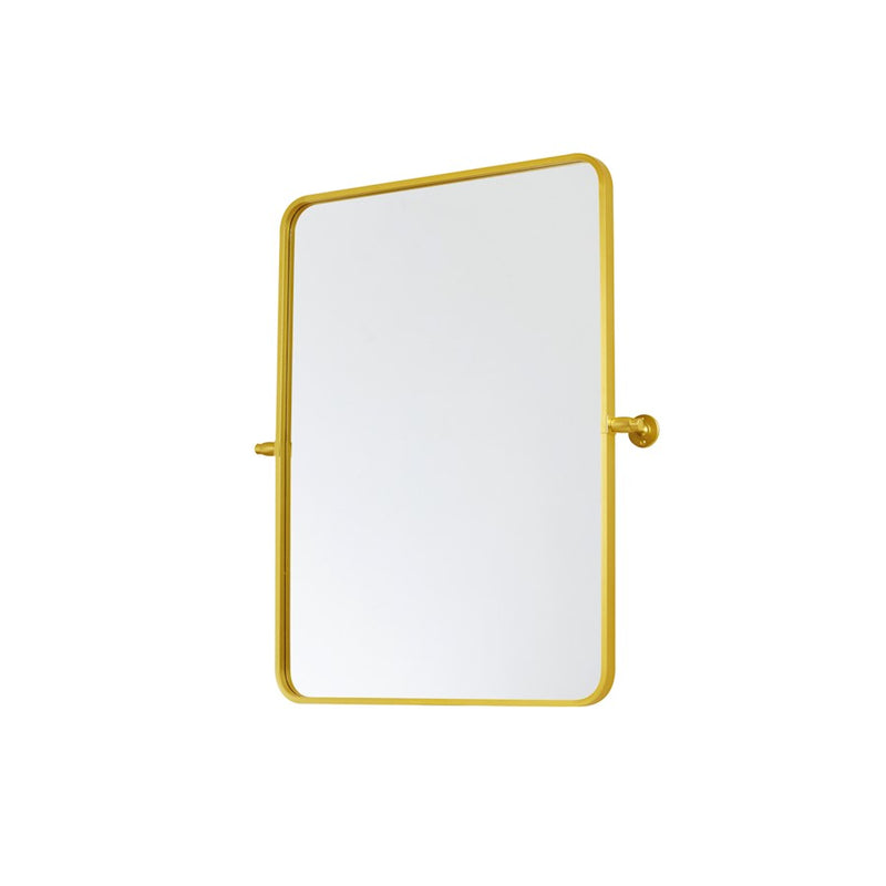 Elegant Decor Everly Soft Corner Pivot Mirror 24X32", Gold