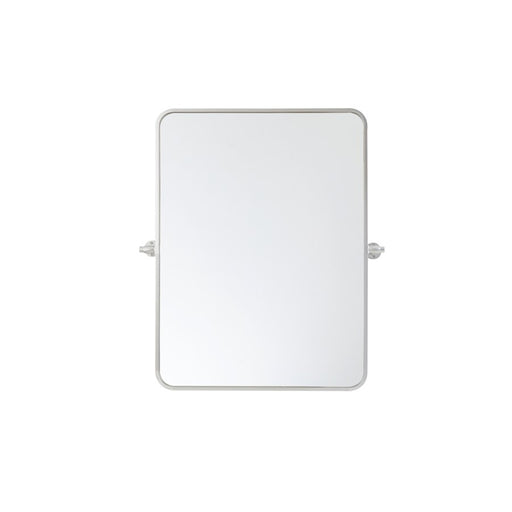 Elegant Decor Everly Soft Corner Pivot Mirror 24X32", Silver