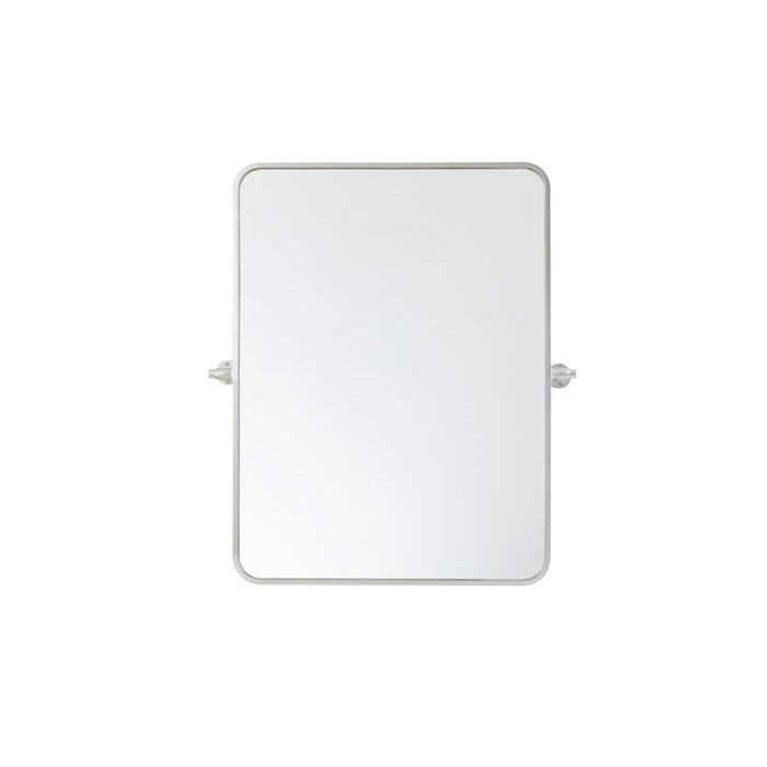 Elegant Decor Everly Soft Corner Pivot Mirror 24X32", Silver