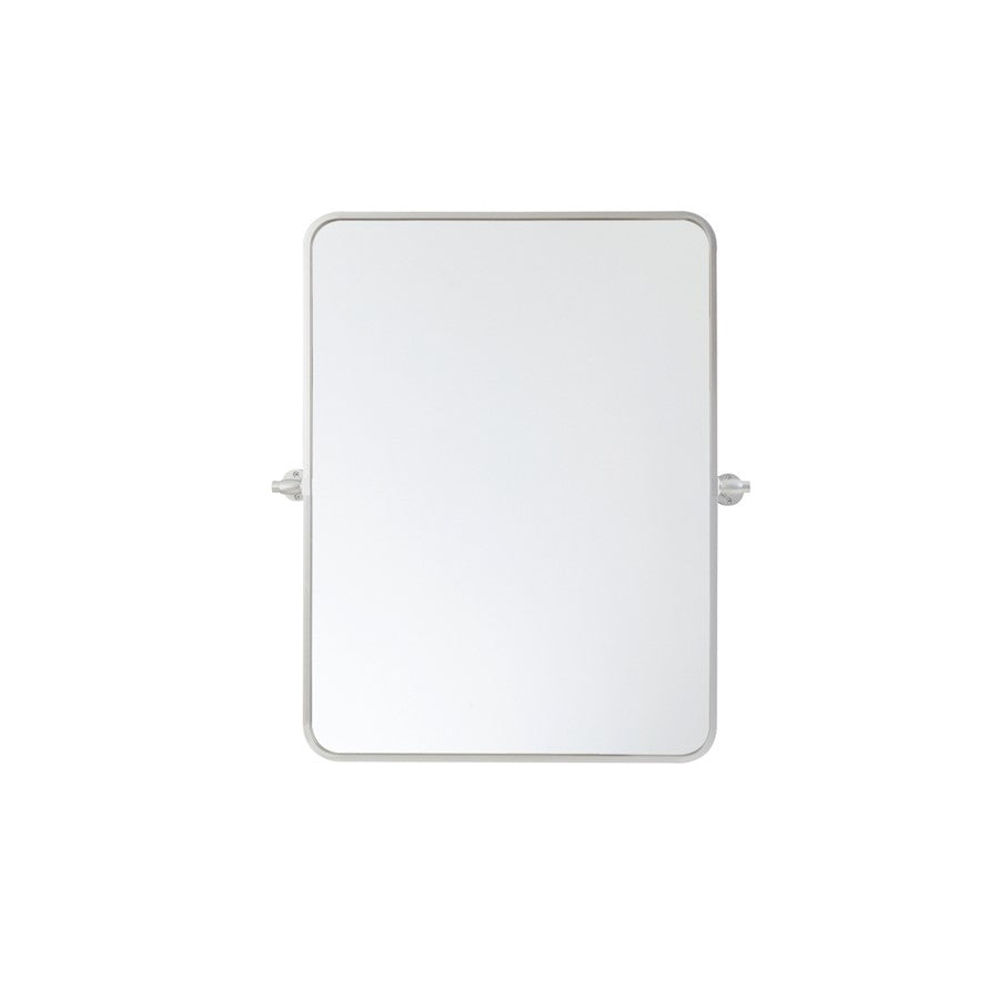 Elegant Decor Everly Soft Corner Pivot Mirror 24X32", Silver