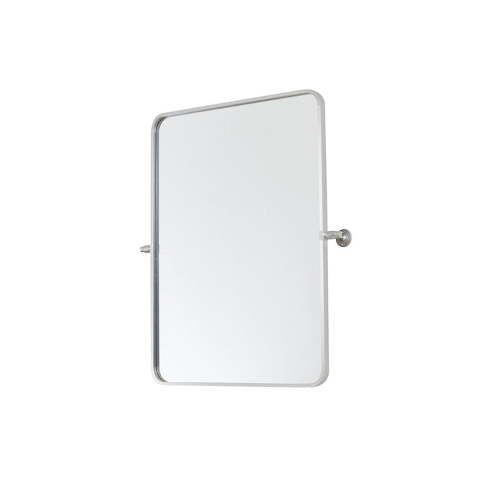 Elegant Decor Everly Soft Corner Pivot Mirror 24X32", Silver