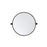 Elegant Decor Everly Round Pivot Mirror 24", Black
