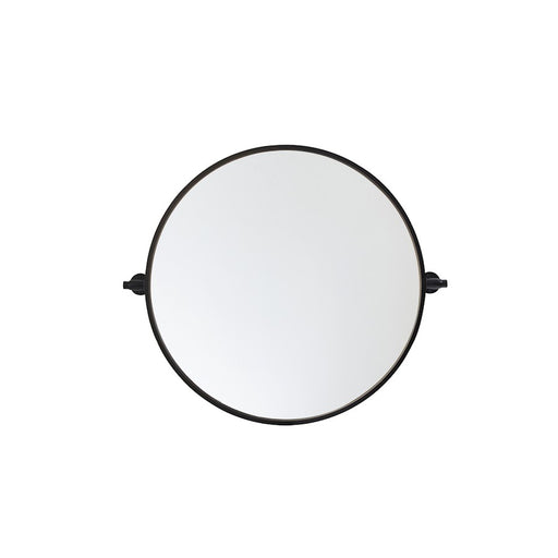 Elegant Decor Everly Round Pivot Mirror 24", Black