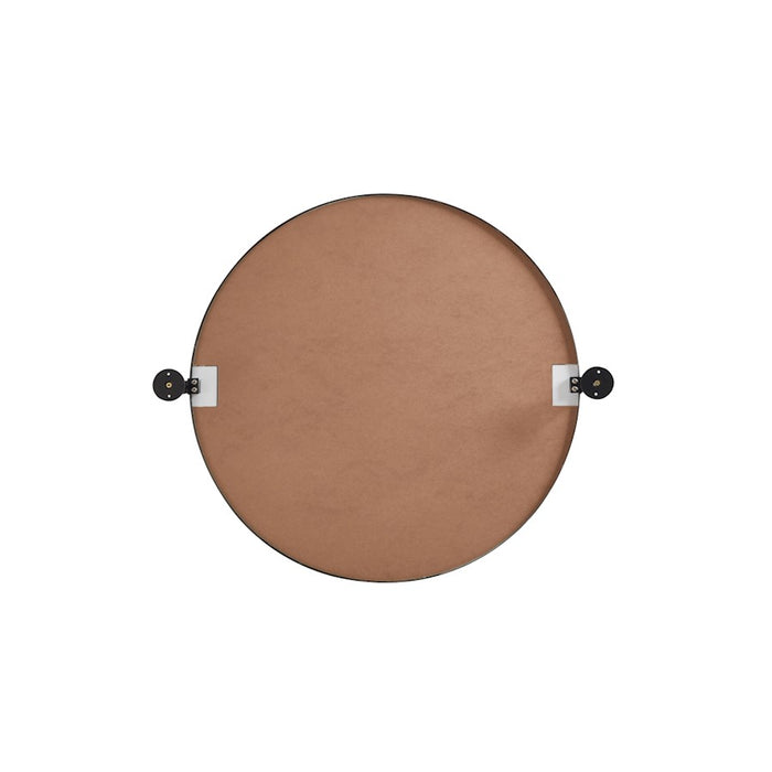 Elegant Decor Everly Round Pivot Mirror 24", Black