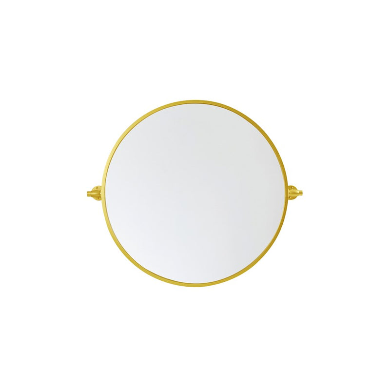 Elegant Decor Everly Round Pivot Mirror 24", Gold