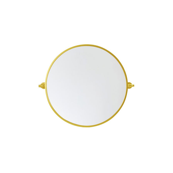 Elegant Decor Everly Round Pivot Mirror 24", Gold