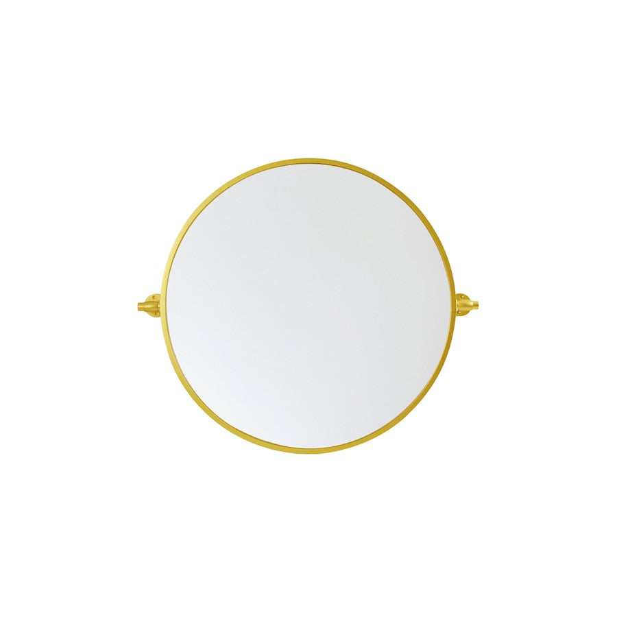 Elegant Decor Everly Round Pivot Mirror 24", Gold