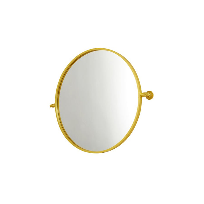 Elegant Decor Everly Round Pivot Mirror 24", Gold