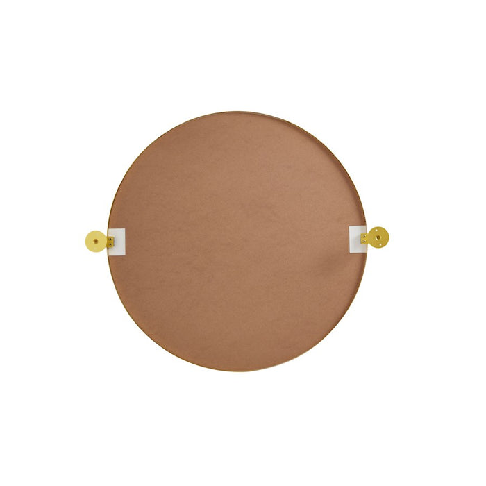 Elegant Decor Everly Round Pivot Mirror 24", Gold