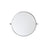 Elegant Decor Everly Round Pivot Mirror 24", Silver