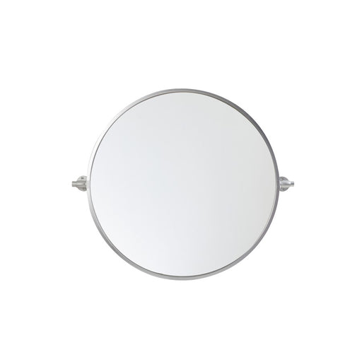Elegant Decor Everly Round Pivot Mirror 24", Silver