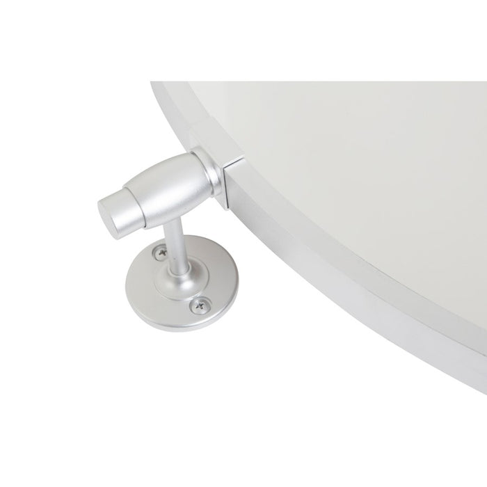 Elegant Decor Everly Round Pivot Mirror 24", Silver
