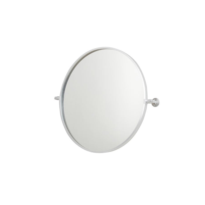 Elegant Decor Everly Round Pivot Mirror 24", Silver