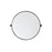 Elegant Decor Everly Round Pivot Mirror 30", Black