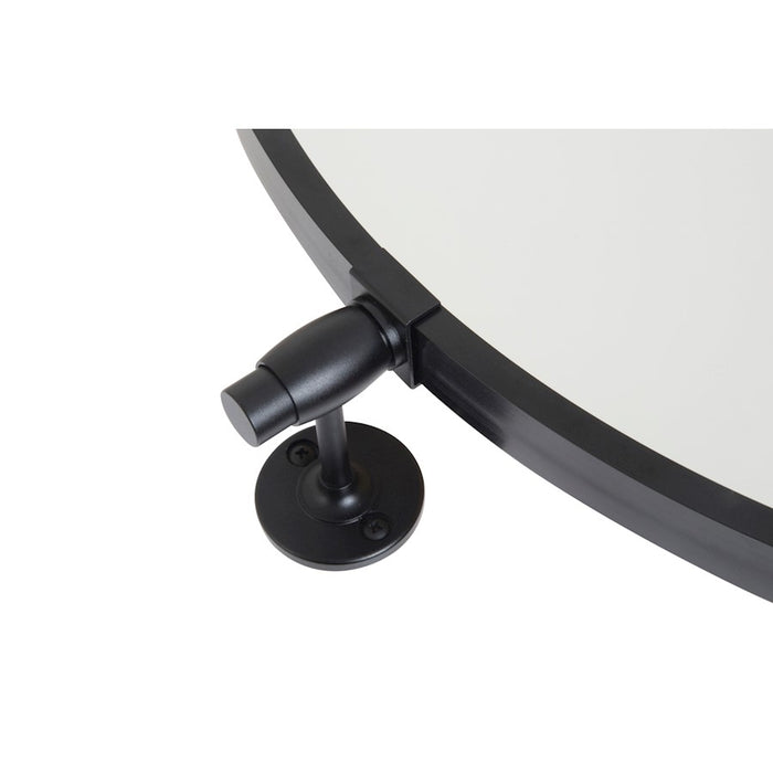 Elegant Decor Everly Round Pivot Mirror 30", Black
