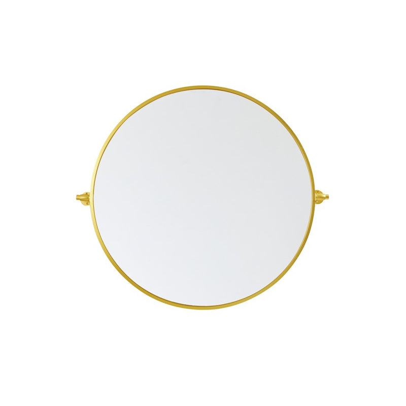 Elegant Decor Everly Round Pivot Mirror 30", Gold