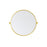 Elegant Decor Everly Round Pivot Mirror 30", Gold
