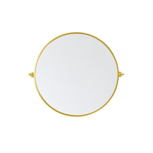 Elegant Decor Everly Round Pivot Mirror 30", Gold