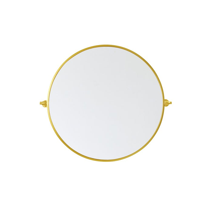 Elegant Decor Everly Round Pivot Mirror 30", Gold